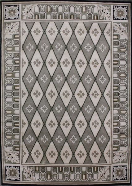 Indo Tibetan geometrical  wool rug