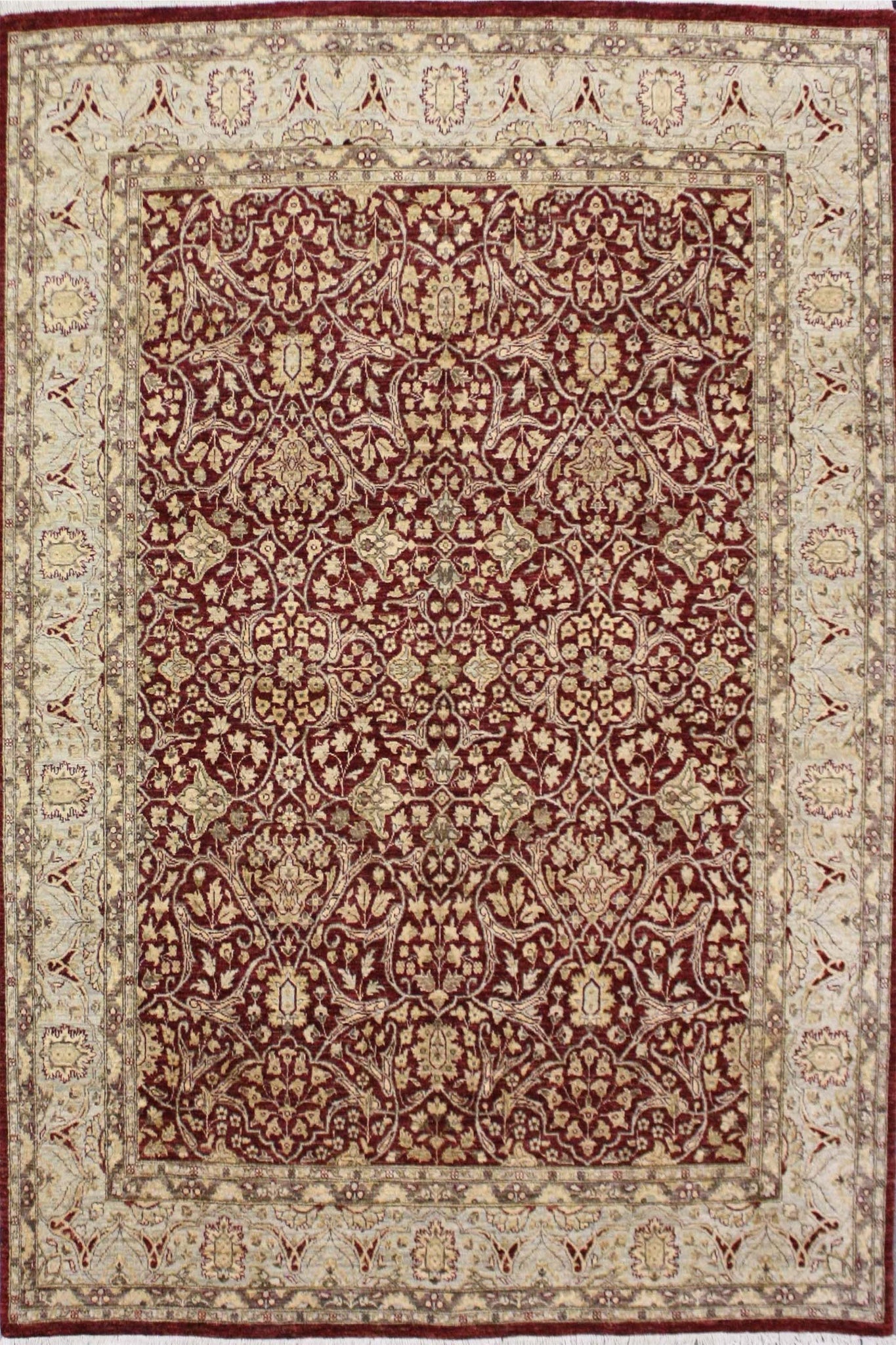 Hand Knotted Traditional Vegetable Dyes Wool Chobi Tapis